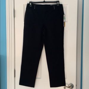 Slimy leg tummy control black pants